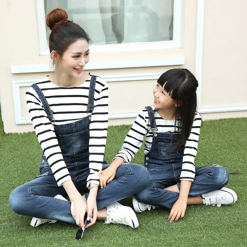 Fashionable Denim Overalls for Moms and Kids 2020