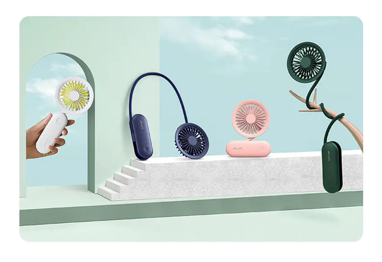 Portable Neck Fan - Mini USB Rechargeable Fan