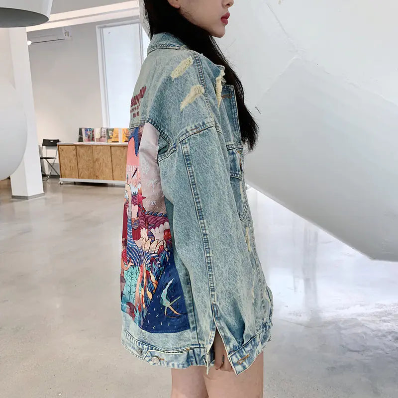 Dinosaur Patch Denim Jacket