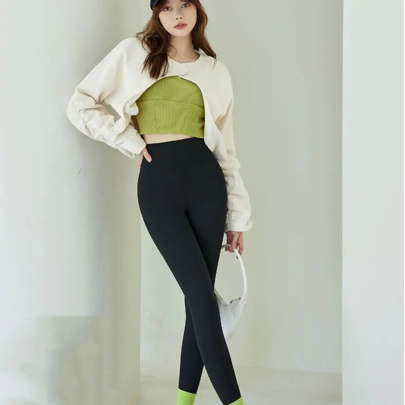 High waist hip lifting leggings with belly compression and slimming design for enhanced curves and support