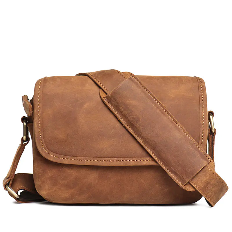 Elegant men's vintage shoulder bag available in three chic colors with versatile functionality