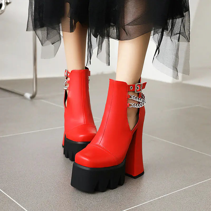 Elegant women's super high heel chunky fish mouth sandals with open toe design and stylish straps for trendy summer footwear