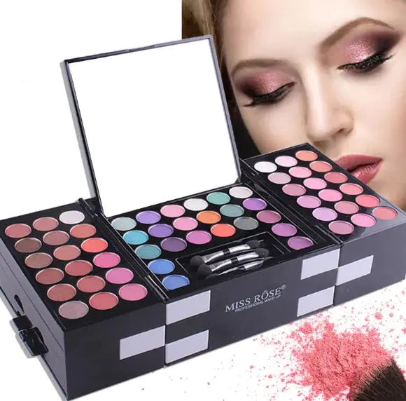 A vibrant eyeshadow palette with 144 colorful shades for versatile makeup looks