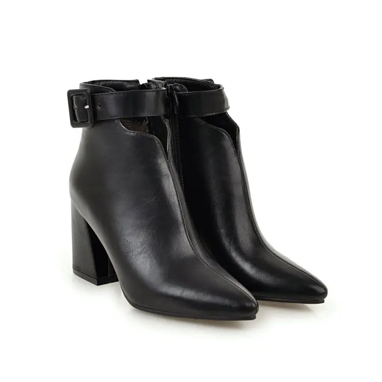 Elegant British pointed toe high heel women's boots featuring a stylish zipper design and sleek silhouette