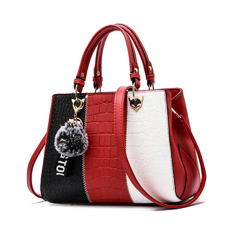 Luxurious soft surface of high-quality PU fabric on women's shoulder tote bag in stylish color options