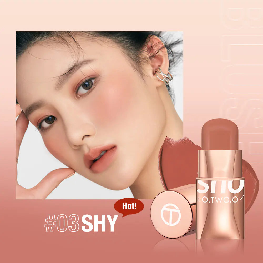 Product shot showing the Vital Smooth Blush Cream stick along with its packaging