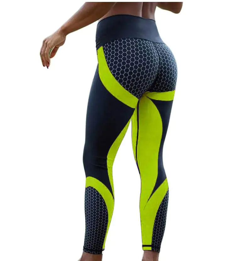 High-quality women's yoga fitness leggings designed for gym workouts and running activities, featuring breathable fabric, comfortable fit, and stylish design for active women