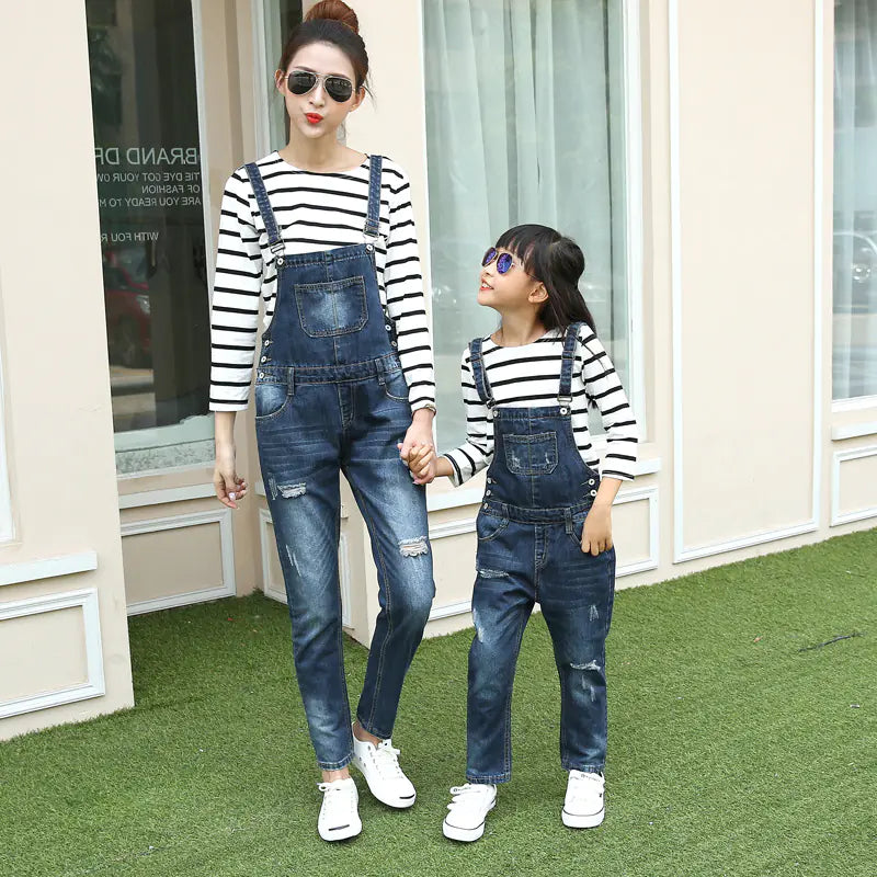 Fashionable Denim Overalls for Moms and Kids 2020