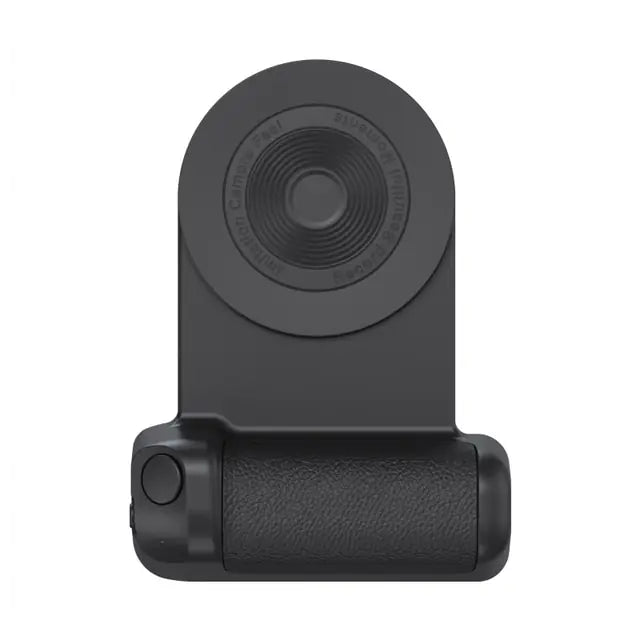 Elegant black Bluetooth Selfie Phone Holder with wireless charging capability and magnetic connection