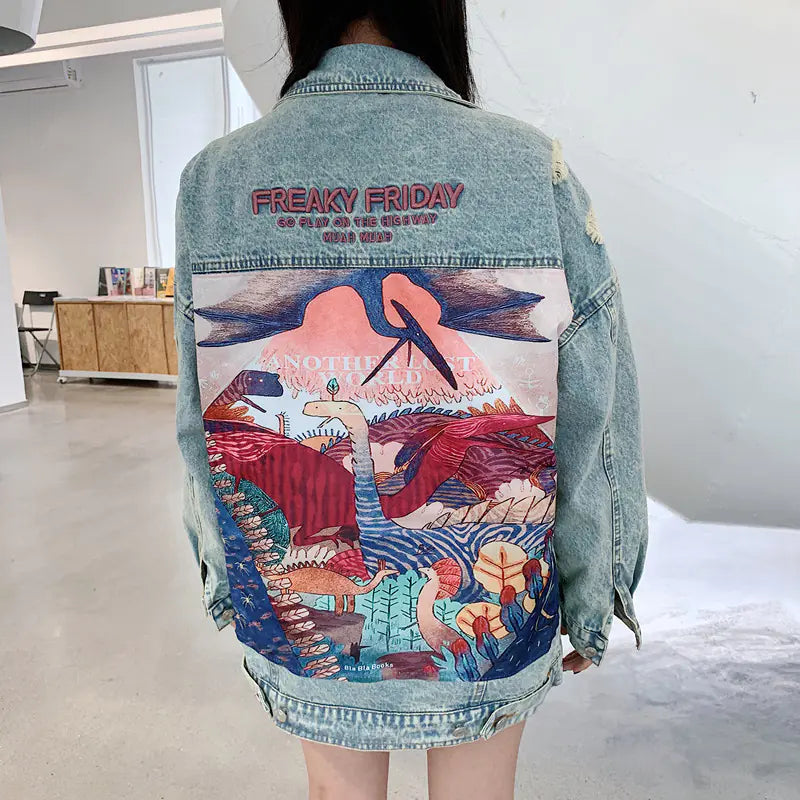 Dinosaur Patch Denim Jacket