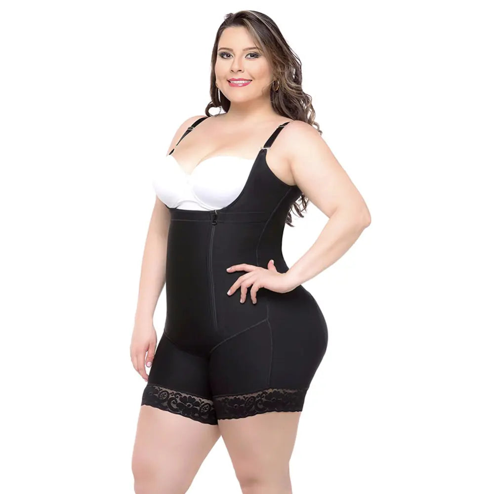 A stylish black lace corset with intricate detailing, designed to enhance waistline and provide a feminine silhouette for elegant evening wear