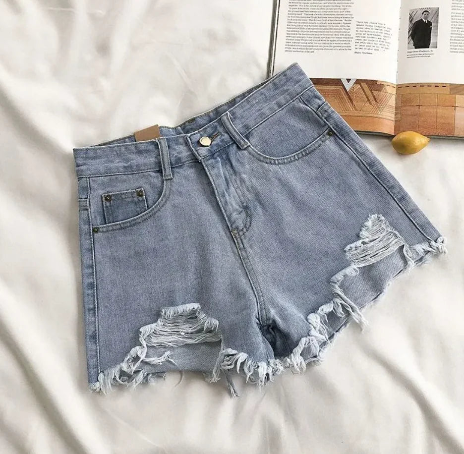 High Waist Denim Shorts