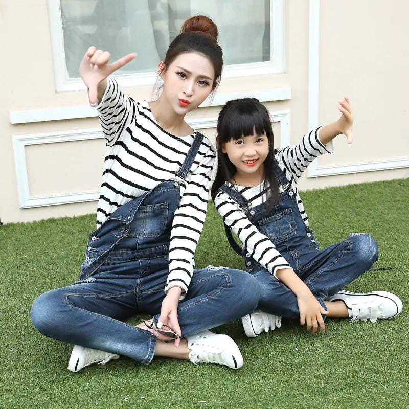 Fashionable Denim Overalls for Moms and Kids 2020