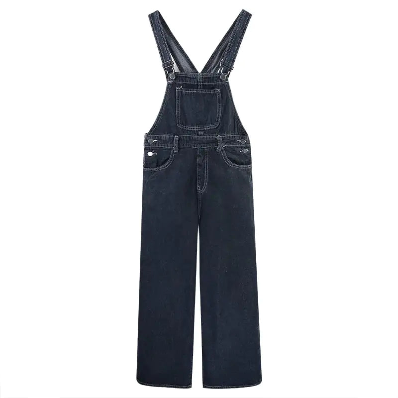 Retro Women's Denim Wide Leg Overalls