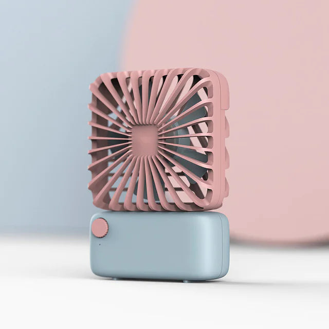 Square USB Rechargeable Neck Fan, Portable Handheld Fan