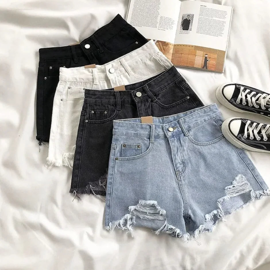 High Waist Denim Shorts