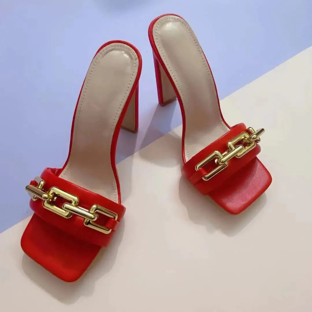 Elegant women's flat and high heel sandals and slippers featuring modern designs and vibrant colors for stylish summer footwear