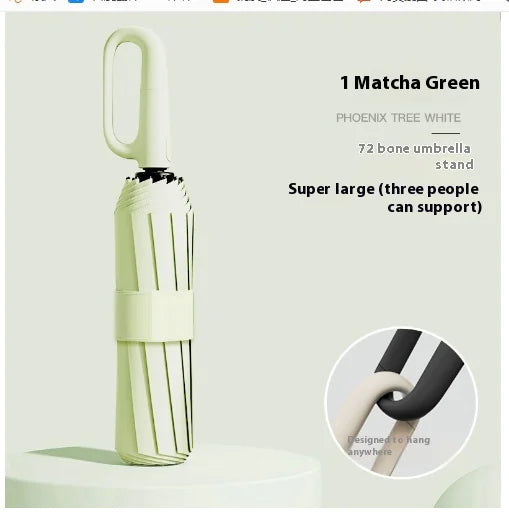 An 84 Frames Ring Buckle Umbrella featuring a sleek design with a durable frame and stylish ring buckle closure for added elegance and functionality