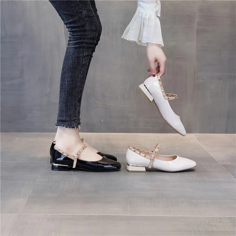 Elegant women's casual chunky heel Mary Jane shoes from 2020 featuring stylish design, comfortable fit, and versatile everyday wear appeal