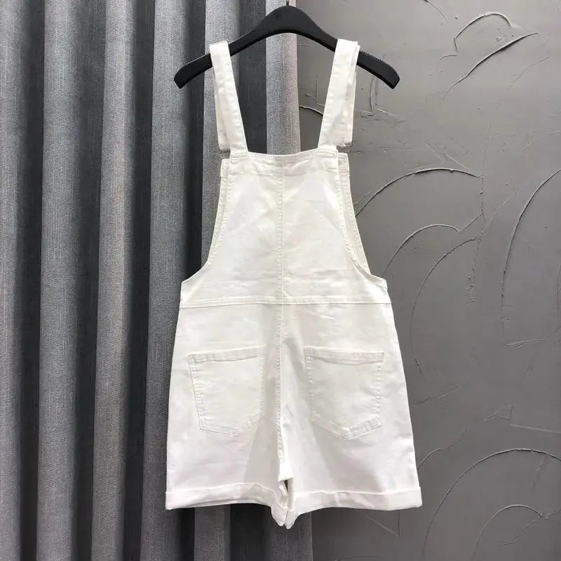 Sweet Candy Color Camisole Denim Overalls for Women