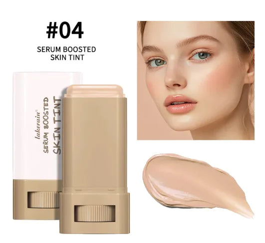 A close-up of the Glow Blush Stick showcasing its smooth, creamy texture and vibrant pink shade for a radiant, natural-looking blush finish on the cheeks