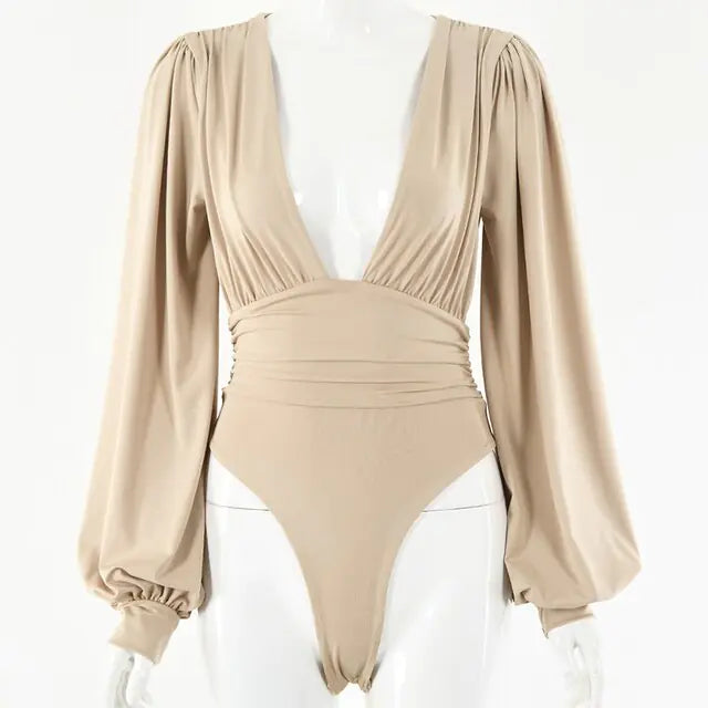 Elegant women's sexy fashion bodysuit featuring a fitted design, stylish neckline, and comfortable stretchy fabric perfect for nightlife or stylish casual wear