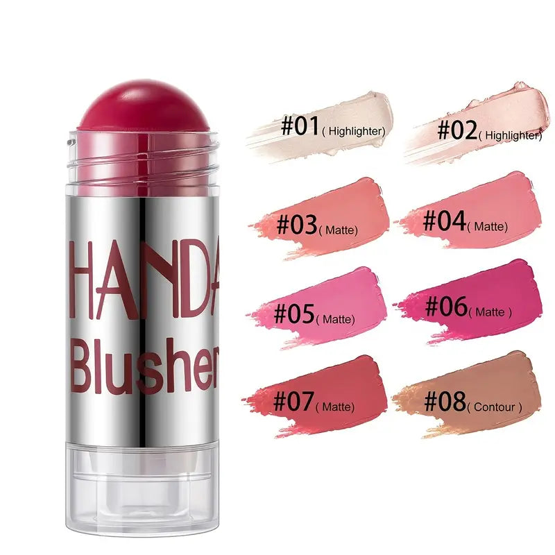 Chubby Blush Stick with sleek packaging and easy-to-use design shown on a vanity