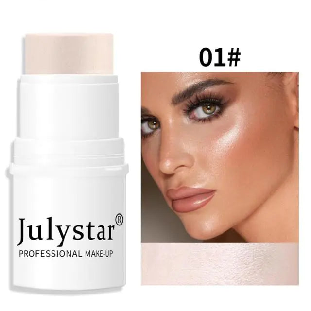 Smooth creamy Lazy High Light Pearl Cream Blush Stick in vibrant coral shade