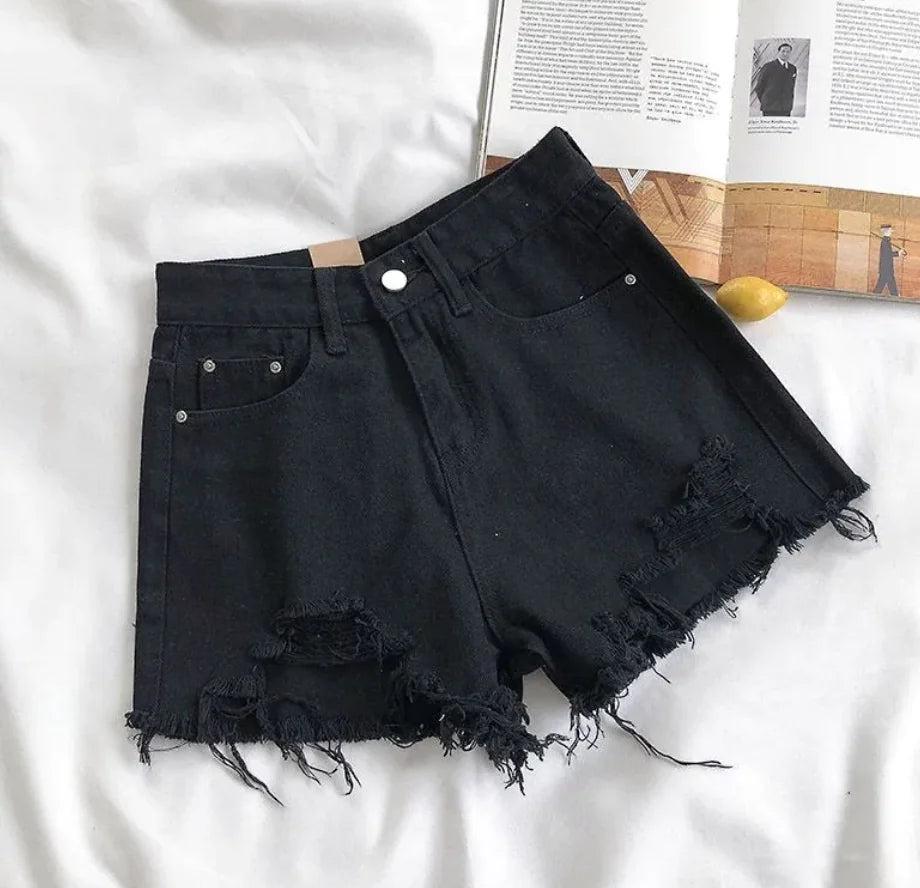 High Waist Denim Shorts