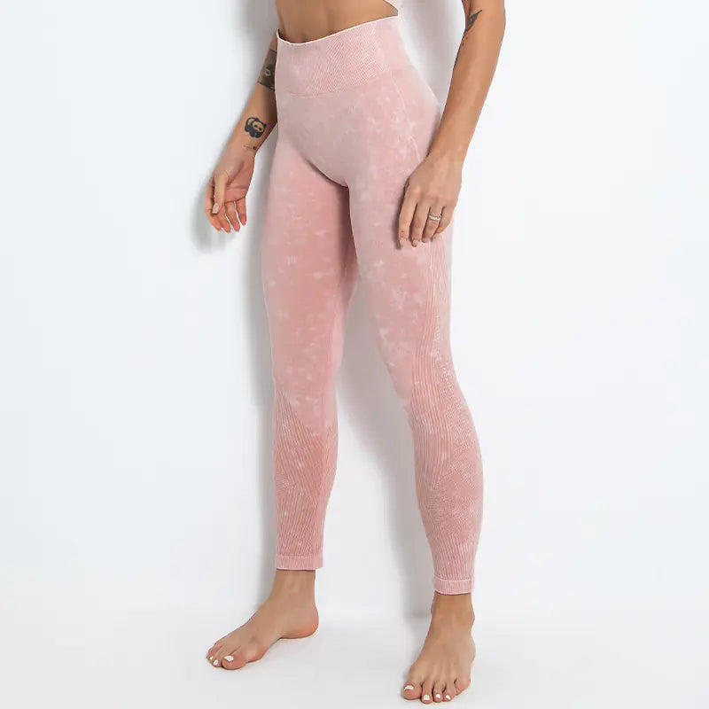 High-elastic high-waist hip-lifting yoga leggings featuring breathable fabric and contour-enhancing design for active and comfortable workout wear