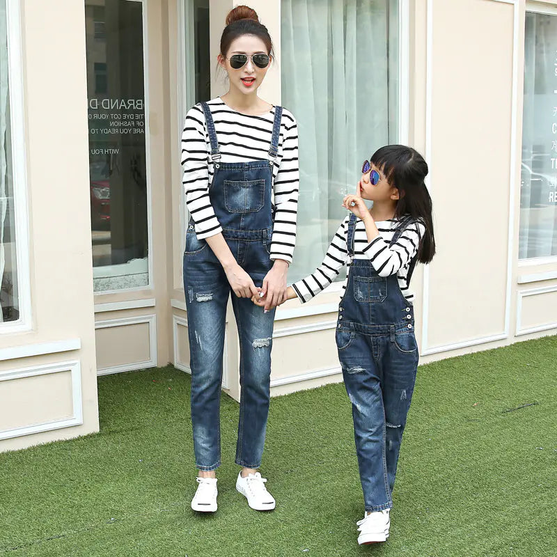 Fashionable Denim Overalls for Moms and Kids 2020