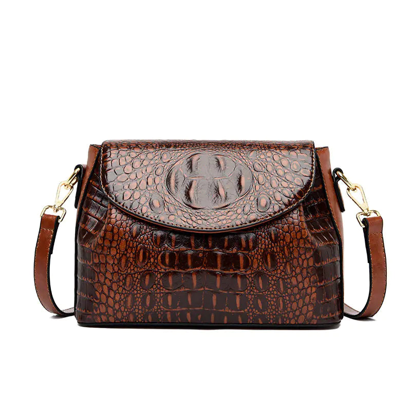 Stylish large capacity women's shoulder crossbody bag made of durable PU material in solid black color