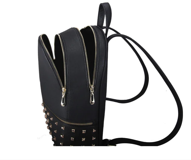 Contemporary women's mini backpack showcasing a sleek, minimalist look suitable for casual or semi-formal outfits