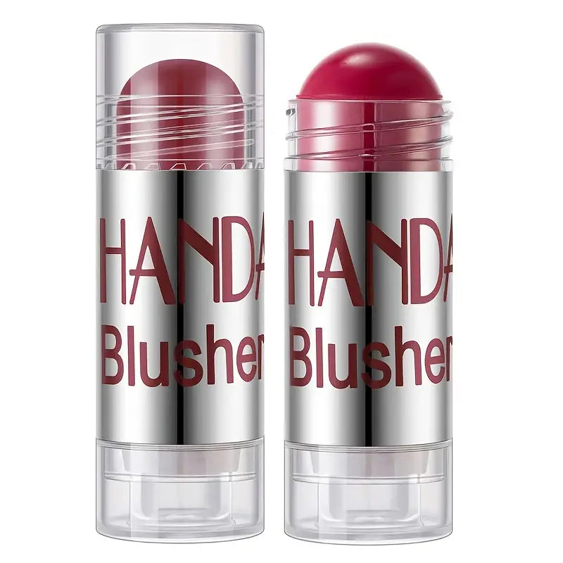 Swatch of the shimmering, blendable cream blush in various shades on arm showcasing color payoff