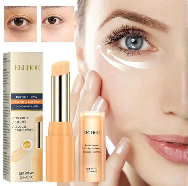 The Firm Glow Stick resting beside skincare essentials, emphasizing its compact, travel-friendly size
