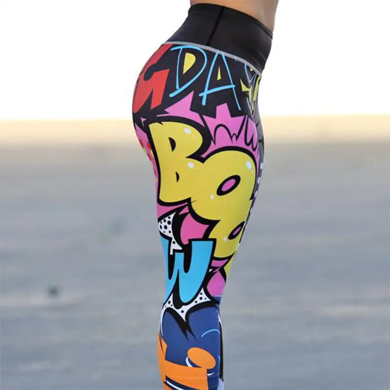 Comfortable women's yoga fitness leggings designed for gym workouts and running activities, featuring stretchy, breathable fabric, a secure waistband, and stylish, form-fitting design ideal for active lifestyle and athletic performance