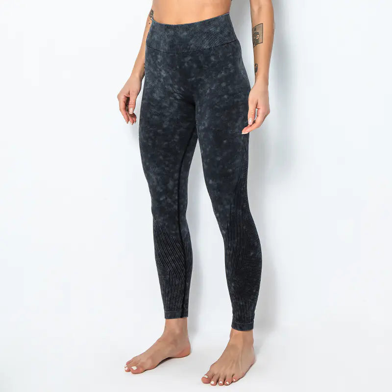 High-elastic high-waist hip-lifting yoga leggings showing enhanced support, perfect for fitness and activewear enthusiasts