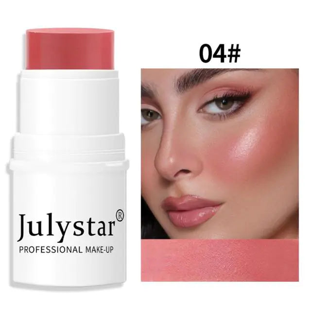 Set of six colorful Lazy High Light Pearl Cream Blush Sticks with elegant packaging