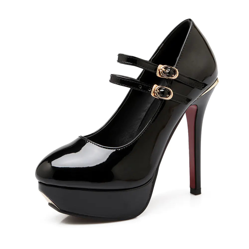 Elegant women's summer high heels with waterproof Mary Jane design, perfect for stylish, sunny days