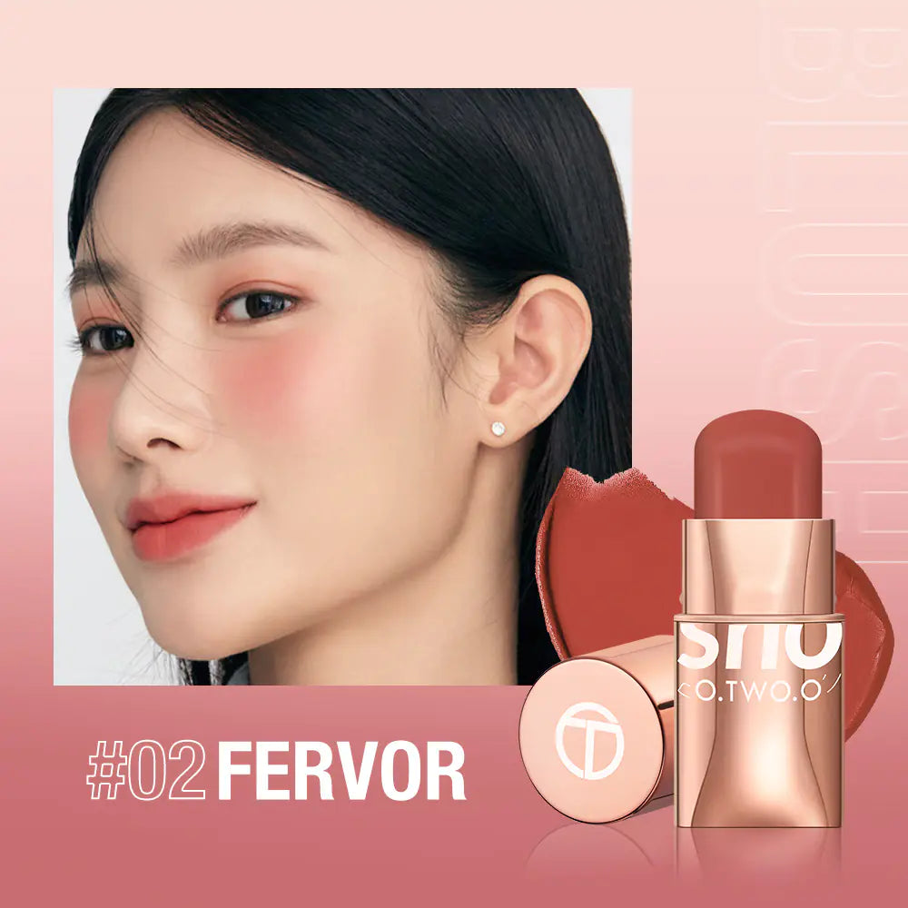 Close-up of Vital Smooth Blush Cream stick showcasing its sleek design and creamy texture