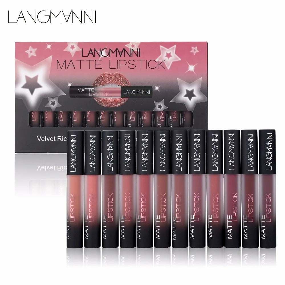 A comprehensive 12-piece makeup set including brushes, palettes, and beauty tools for versatile cosmetic application