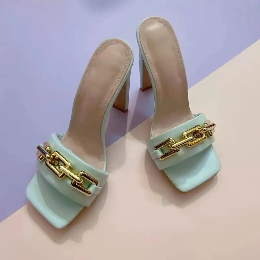 Elegant women's flat and high heel sandals and slippers featuring trendy designs and comfortable fit for stylish summer footwear