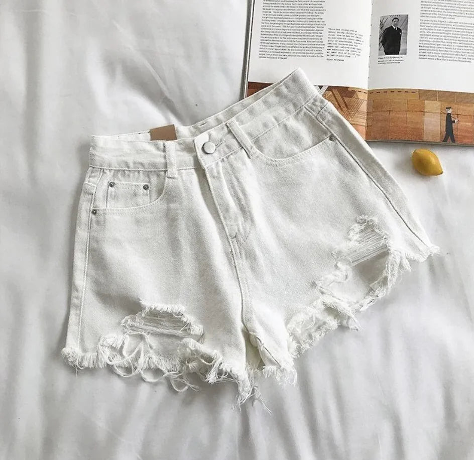 High Waist Denim Shorts