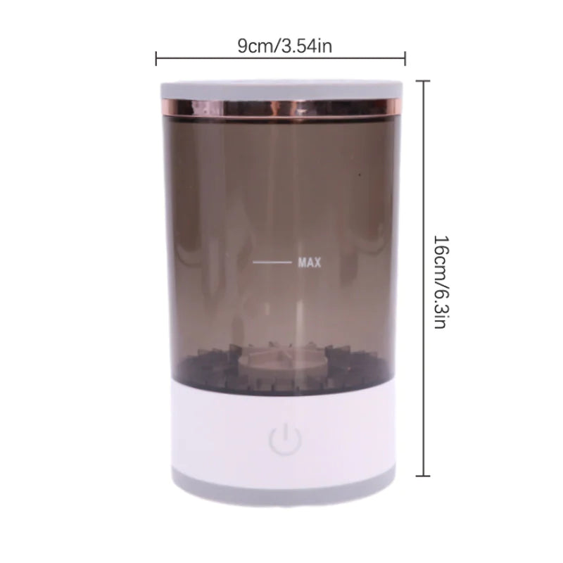 Automatic makeup brush cleaner that simplifies deep cleaning and drying process