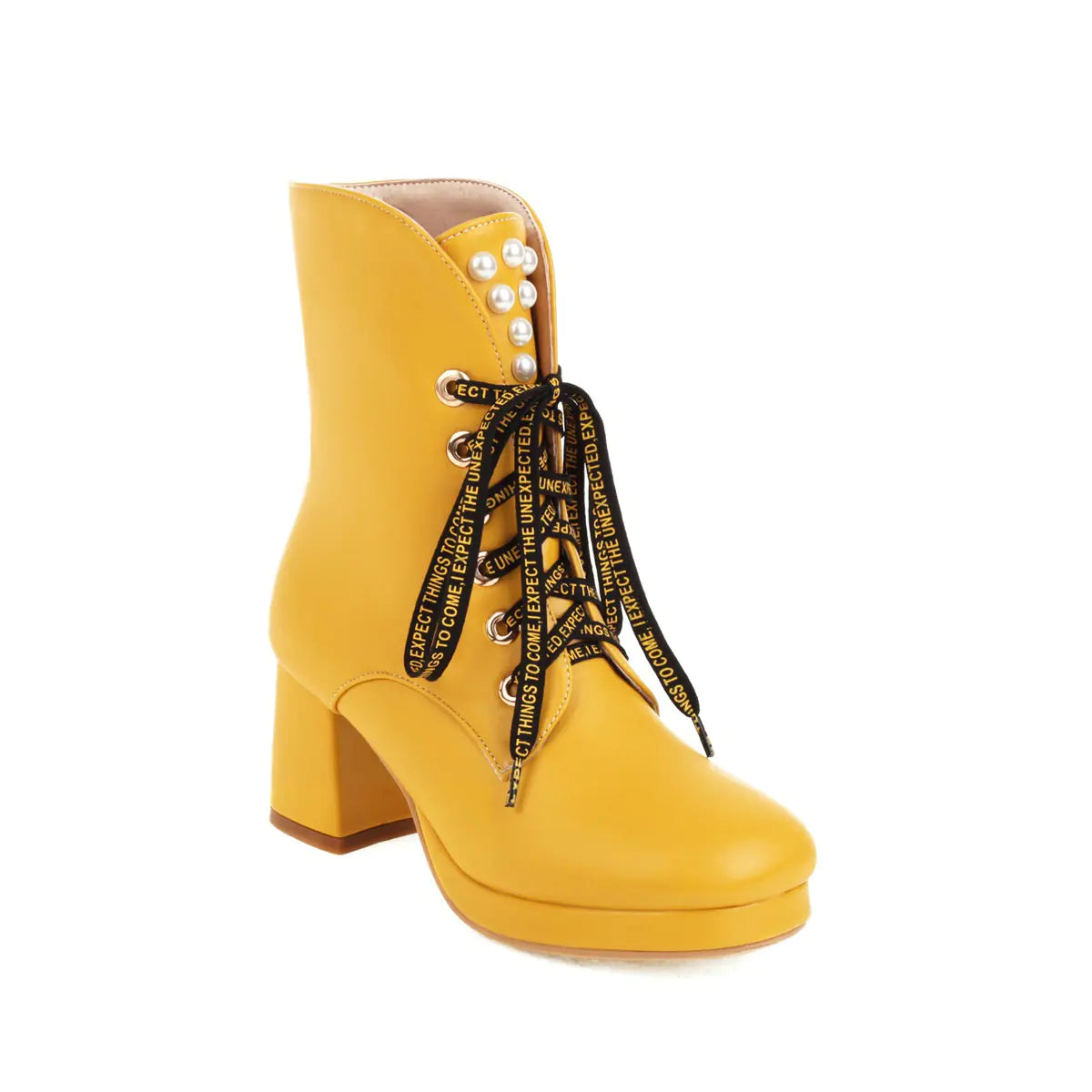 Elegant women's high-heeled thick-soled Martin boots perfect for stylish fall and winter wear in trendy, durable footwear