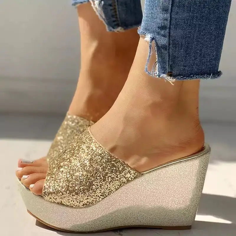 Elegant ladies' summer flat wedge sandals featuring stylish straps, comfortable sole, and chic design perfect for warm-weather outdoor and casual wear