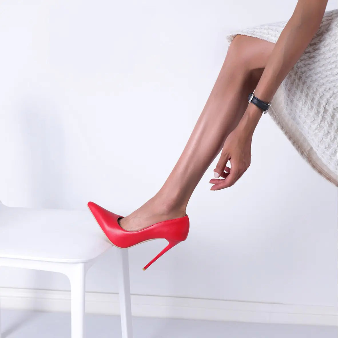 Elegant pointed toe matte high heels featuring a sleek 12cm stiletto heel for stylish sophistication and all-day comfort