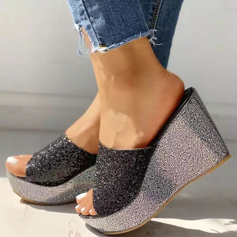 Elegant ladies' summer flat wedge sandals featuring stylish straps and comfortable design for casual and dressy occasions