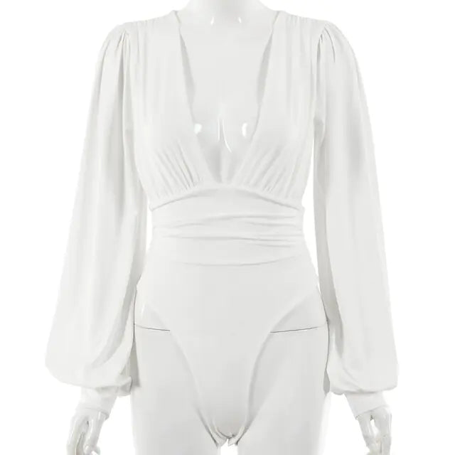 Elegant women's sexy fashion bodysuit featuring a stylish design, perfect for night outings and adding a bold, alluring touch to any outfit