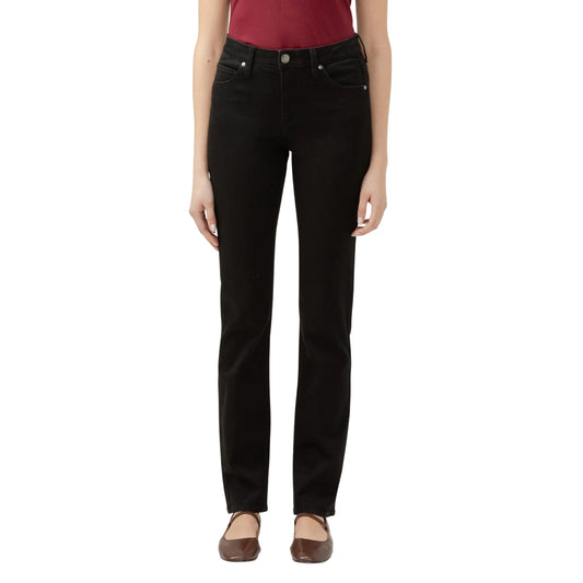 JAG Jeans Womens Ruby Mid Rise Straight Leg Jeans Black